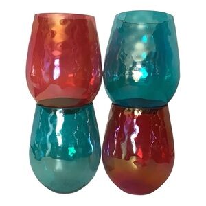 Greenbrier Set Of Four 19 fl oz Pebble Glass 4 1/4” Tall  Plastic Tumblers